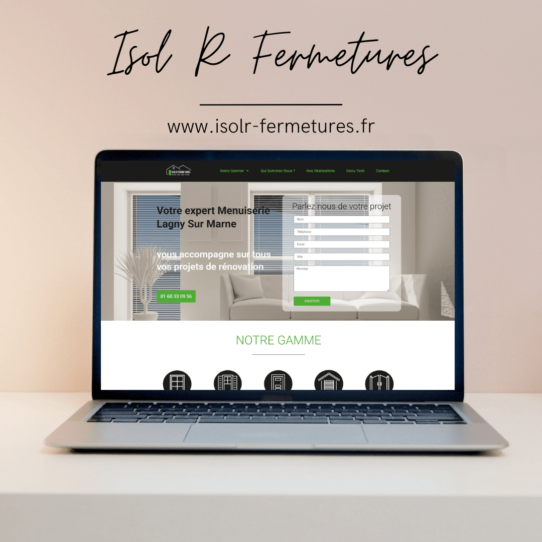 réalisation du site Isol R fermetures Lagny sur Marne sous WordPress